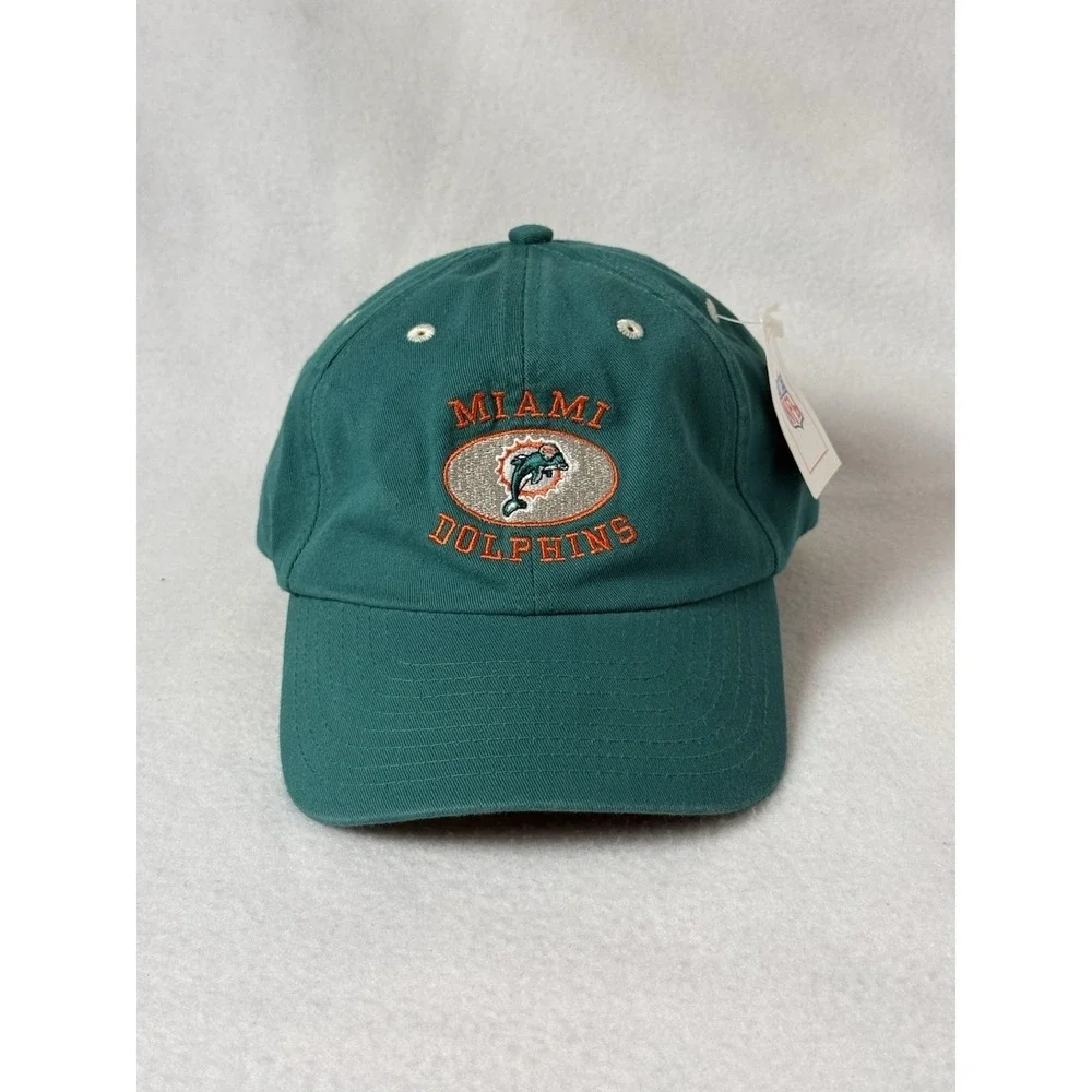 NFL Miami Dolphins Hat Mens Aqua Green Adjustable Cotton Dad Cap Vintage Style